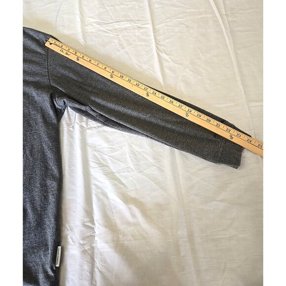 John Deere Charcoal Grey Long Sleeve Crewneck Tee Embroidered Tractor L - Picture 11 of 16